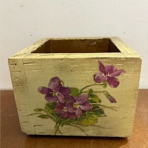 Floral Wooden Planter Box
